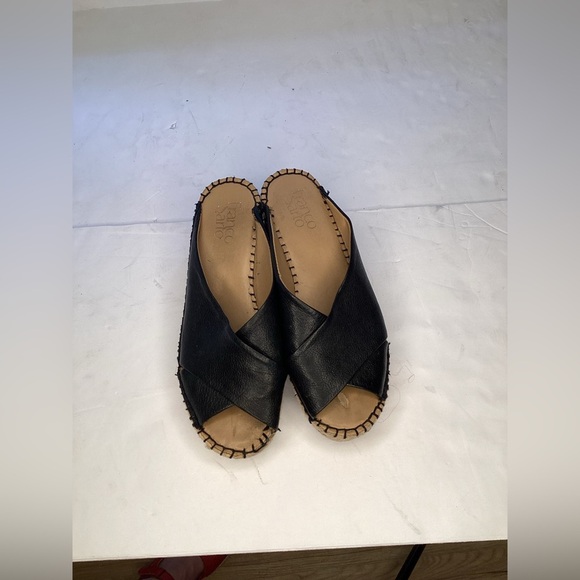 Fraco Sarto crisscross platform wedge heel sandals.  Size 6 M - Picture 4 of 9